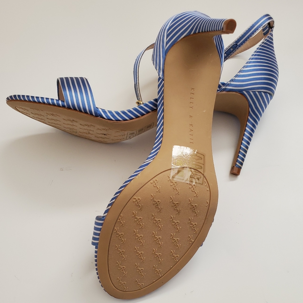 Kelly and Katie Kirstie Light Blue & White Heels - Picture 6 of 8